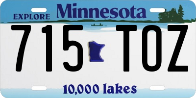 MN license plate 715TOZ