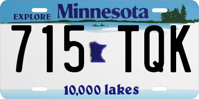 MN license plate 715TQK