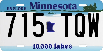 MN license plate 715TQW
