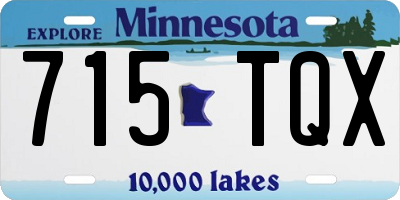 MN license plate 715TQX
