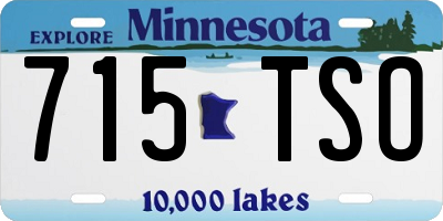 MN license plate 715TSO