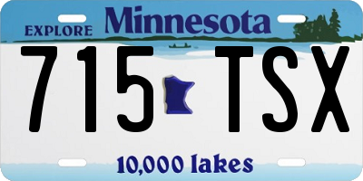 MN license plate 715TSX