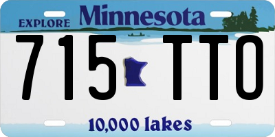 MN license plate 715TTO