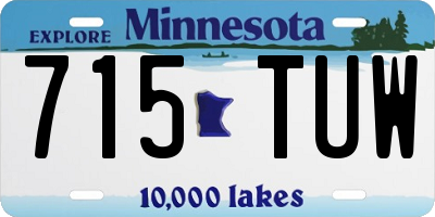 MN license plate 715TUW