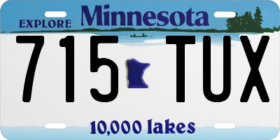 MN license plate 715TUX