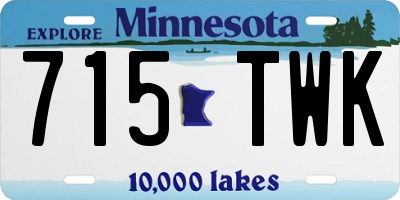 MN license plate 715TWK