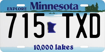 MN license plate 715TXD
