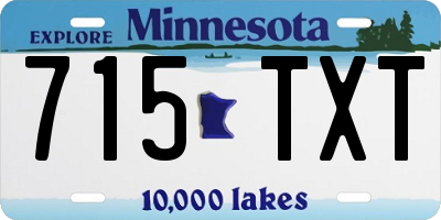 MN license plate 715TXT