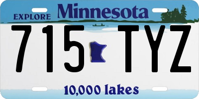 MN license plate 715TYZ