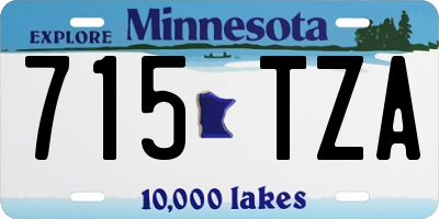 MN license plate 715TZA