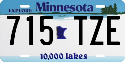 MN license plate 715TZE