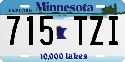 MN license plate 715TZI