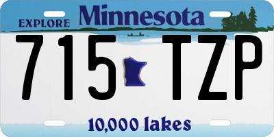 MN license plate 715TZP