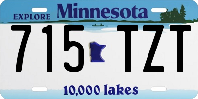 MN license plate 715TZT