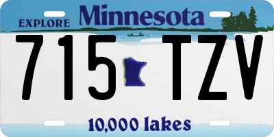 MN license plate 715TZV