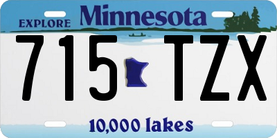 MN license plate 715TZX