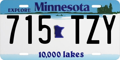 MN license plate 715TZY