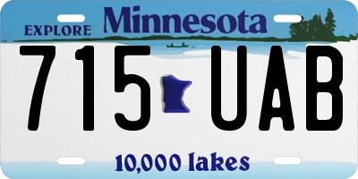 MN license plate 715UAB