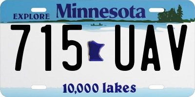 MN license plate 715UAV