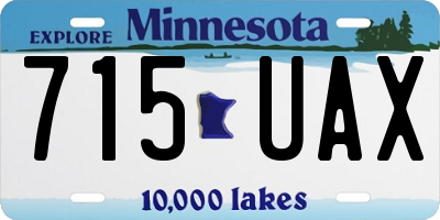 MN license plate 715UAX