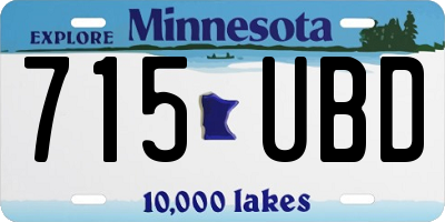 MN license plate 715UBD