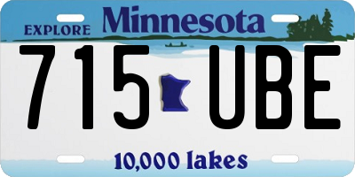 MN license plate 715UBE