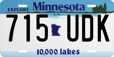 MN license plate 715UDK