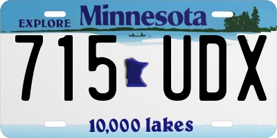 MN license plate 715UDX