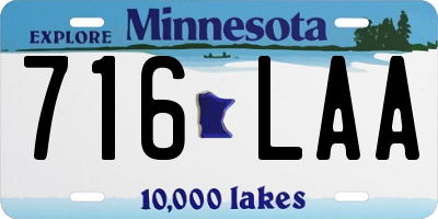 MN license plate 716LAA