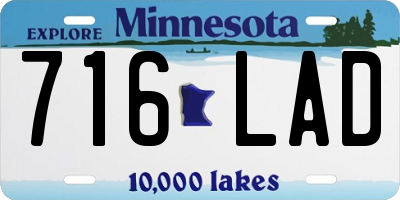 MN license plate 716LAD