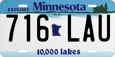 MN license plate 716LAU