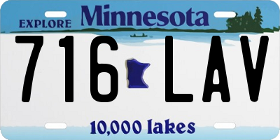 MN license plate 716LAV
