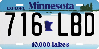 MN license plate 716LBD