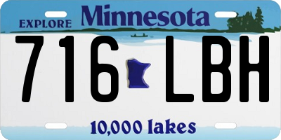 MN license plate 716LBH