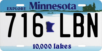 MN license plate 716LBN