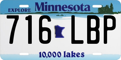 MN license plate 716LBP