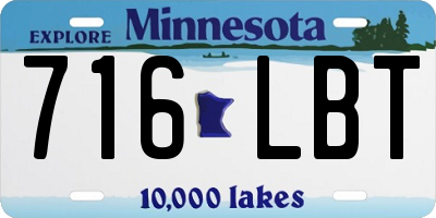 MN license plate 716LBT
