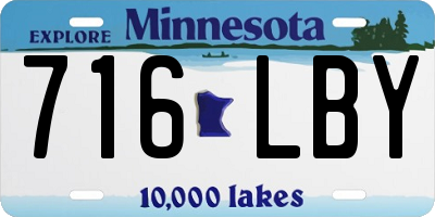 MN license plate 716LBY