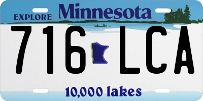 MN license plate 716LCA