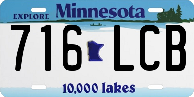 MN license plate 716LCB