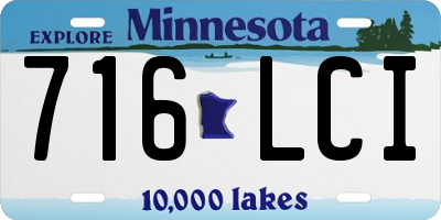 MN license plate 716LCI