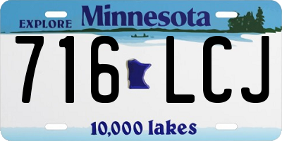 MN license plate 716LCJ