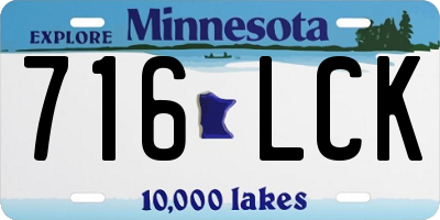 MN license plate 716LCK