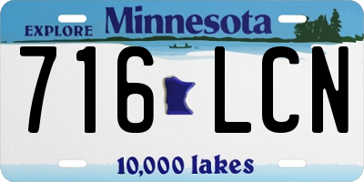 MN license plate 716LCN