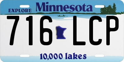 MN license plate 716LCP