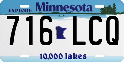 MN license plate 716LCQ