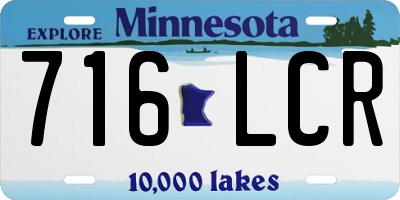 MN license plate 716LCR