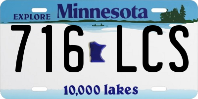 MN license plate 716LCS