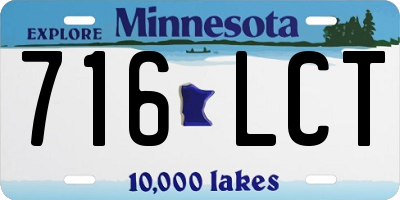 MN license plate 716LCT