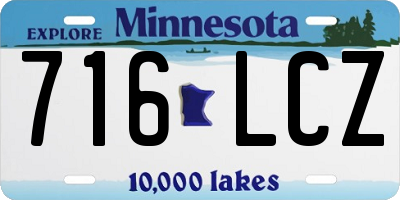 MN license plate 716LCZ